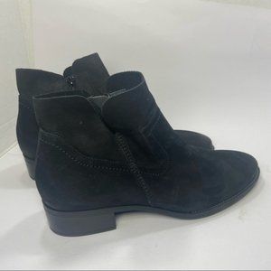 Paul Green Black Leather Suede Ankle Boot size 10